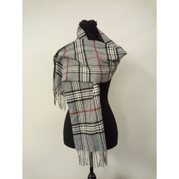 Bundle of 2 V. Fraas Black Red Pair of Scarves One Size - Picture 2 of 11